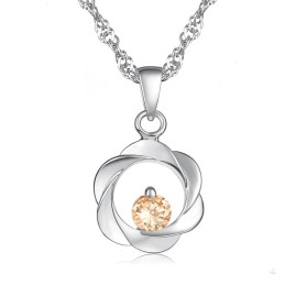 Qualität Und Quantität Gesichert Weibliche Elegante Platin Beschichtung Titan Halskette Mit Diamant
