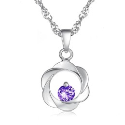 Qualität Und Quantität Gesichert Weibliche Elegante Platin Beschichtung Titan Halskette Mit Diamant