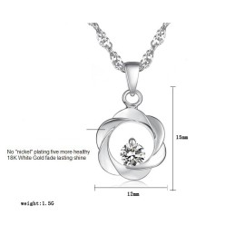 Qualität Und Quantität Gesichert Weibliche Elegante Platin Beschichtung Titan Halskette Mit Diamant