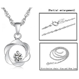 Qualität Und Quantität Gesichert Weibliche Elegante Platin Beschichtung Titan Halskette Mit Diamant