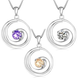 Hochwertige Weibliche Platin-Titan-Halskette Mit Diamant