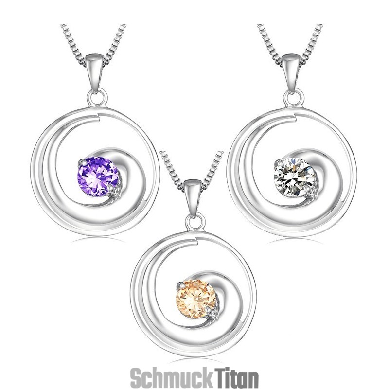 Hochwertige Weibliche -Titan-Halskette Mit Diamant