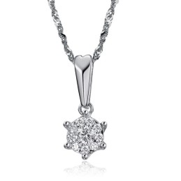 Zuverlässiger Ruf Weibliche Platin Überzug Titan Halskette Mit Diamant
