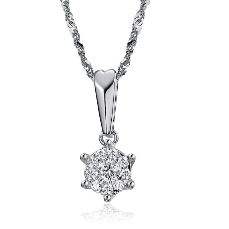Zuverlässiger Ruf Weibliche Platin Überzug Titan Halskette Mit Diamant Zuverlässiger Ruf Weibliche Platin Überzug Titan Halskette Mit Diamant