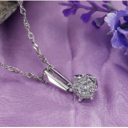 Zuverlässiger Ruf Weibliche Platin Überzug Titan Halskette Mit Diamant