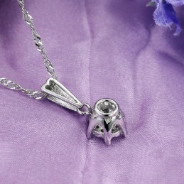 Zuverlässiger Ruf Weibliche Platin Überzug Titan Halskette Mit Diamant