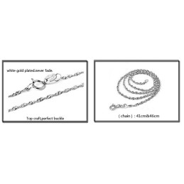 Zuverlässiger Ruf Weibliche Platin Überzug Titan Halskette Mit Diamant