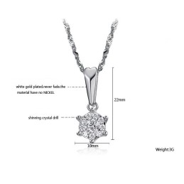 Zuverlässiger Ruf Weibliche Platin Überzug Titan Halskette Mit Diamant