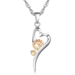 Große Auswahl An Weiblichen Schloss-Halsketten Aus iertem Titan Mit Diamant