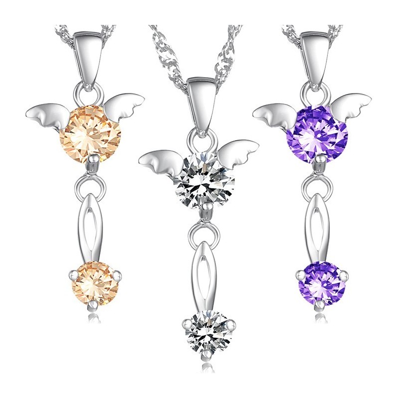 Qualität Und Quantität Gesichert Weibliche Platin Platinierung Titan Halskette Mit Diamant Qualität Und Quantität Gesichert Weibliche Platin Platinierung Titan Halskette Mit Diamant