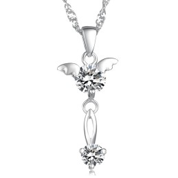 Qualität Und Quantität Gesichert Weibliche Platin Platinierung Titan Halskette Mit Diamant