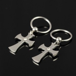 Herren Titan Kreuz Ohrringe