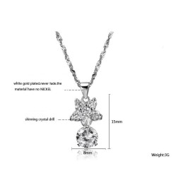Die Königin Der Qualität Weiblicher Stern Platinierte Titan Halskette Mit Strass