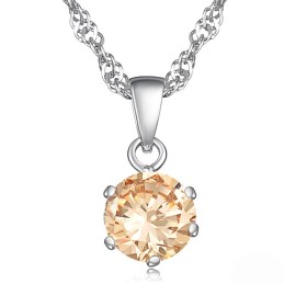 Stabile Qualität Weibliche Platin Beschichtung Titan Halskette Mit Diamant