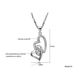 Die Königin Der Qualität Weibliche Sweetheart Platinierte Titan Halskette