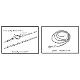 Langlebig Im Gebrauch Weibliche Kleeblattform Platinierte Titanhalskette