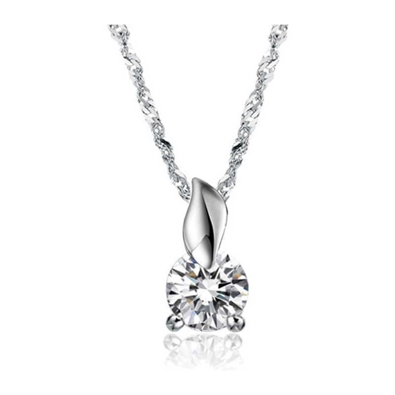 Einfach Zu Verwendende Weibliche Platin-Titan-Halskette Mit Diamant Einfach Zu Verwendende Weibliche Platin-Titan-Halskette Mit Diamant