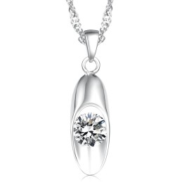 Qualität Und Quantität Gesichert Weibliche Platin Platinierung Titan Halskette Mit Diamant