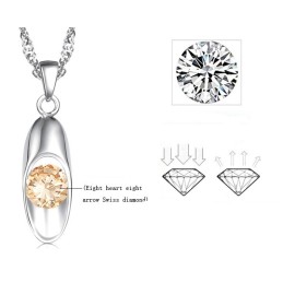Qualität Und Quantität Gesichert Weibliche Platin Platinierung Titan Halskette Mit Diamant