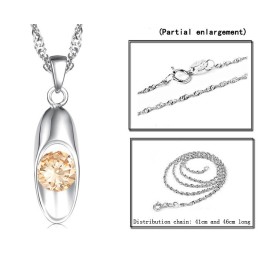 Qualität Und Quantität Gesichert Weibliche Platin Platinierung Titan Halskette Mit Diamant