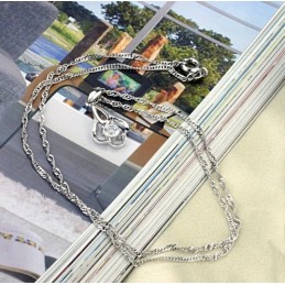 Qualität Und Quantität Gesichert Weibliche Platin Platinierung Titan Halskette Mit Diamant