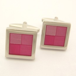Exquisite Quadratische Manschettenknöpfe Aus Titan In Rosa