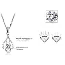 Qualität Und Quantität Gesichert Weibliche Platin Platinierung Titan Halskette Mit Diamant