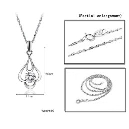 Qualität Und Quantität Gesichert Weibliche Platin Platinierung Titan Halskette Mit Diamant