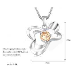 Hochwertige Damen-Halskette Aus Platiniertem Titan Mit Diamant