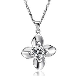 Weltweit Bekannte Damen-Halskette Aus Platiniertem Titan Mit Diamant