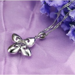 Weltweit Bekannte Damen-Halskette Aus Platiniertem Titan Mit Diamant