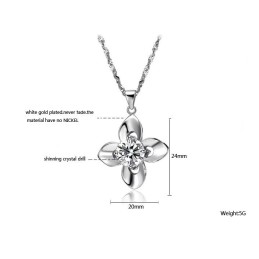 Weltweit Bekannte Damen-Halskette Aus Platiniertem Titan Mit Diamant