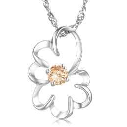 Große Auswahl An Weiblichen Lila Platin Plating Titan Halskette Mit Diamant