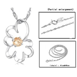 Große Auswahl An Weiblichen Lila Platin Plating Titan Halskette Mit Diamant