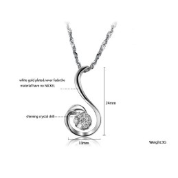 Hochwertige Weibliche Halskette In Phönixform Aus Platiniertem Titan