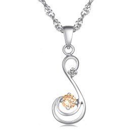 Qualität Und Quantität Gesichert Weibliche Platin Platinierung Titan Halskette Mit Diamant