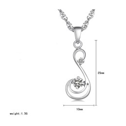 Qualität Und Quantität Gesichert Weibliche Platin Platinierung Titan Halskette Mit Diamant