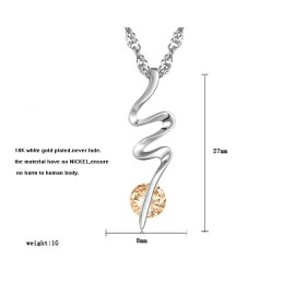 Bekannt Für Seine Hochwertige Damen-Halskette Aus Platiniertem Titan Mit Diamant