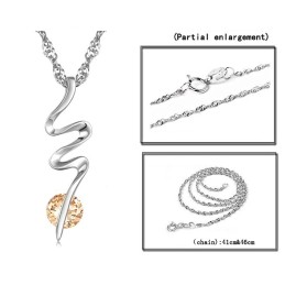 Bekannt Für Seine Hochwertige Damen-Halskette Aus Platiniertem Titan Mit Diamant