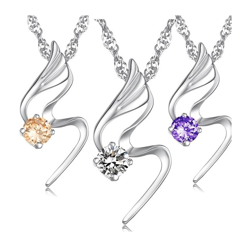 Zuverlässige Qualität Weibliche Platin Beschichtung Titan Halskette Mit Diamant Zuverlässige Qualität Weibliche Platin Beschichtung Titan Halskette Mit Diamant