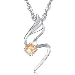 Zuverlässige Qualität Weibliche Platin Beschichtung Titan Halskette Mit Diamant