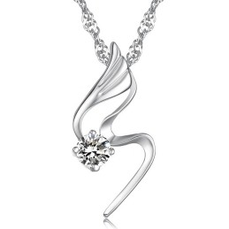 Zuverlässige Qualität Weibliche Platin Beschichtung Titan Halskette Mit Diamant