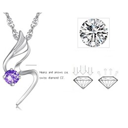 Zuverlässige Qualität Weibliche Platin Beschichtung Titan Halskette Mit Diamant