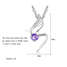 Zuverlässige Qualität Weibliche Platin Beschichtung Titan Halskette Mit Diamant