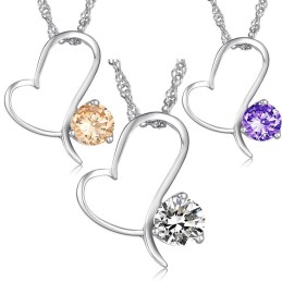 Hochwertige Weibliche Platin-Titan-Halskette Mit Diamant
