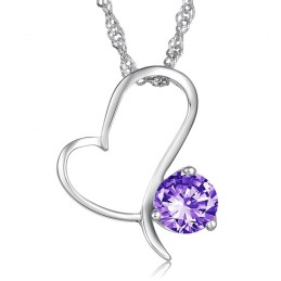 Hochwertige Weibliche Platin-Titan-Halskette Mit Diamant
