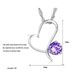 Hochwertige Weibliche Platin-Titan-Halskette Mit Diamant