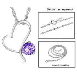 Hochwertige Weibliche Platin-Titan-Halskette Mit Diamant