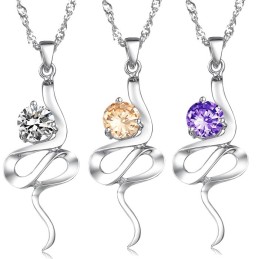 Zuverlässiger Ruf Weibliche Lila Platin Überzug Titan Halskette Mit Strass