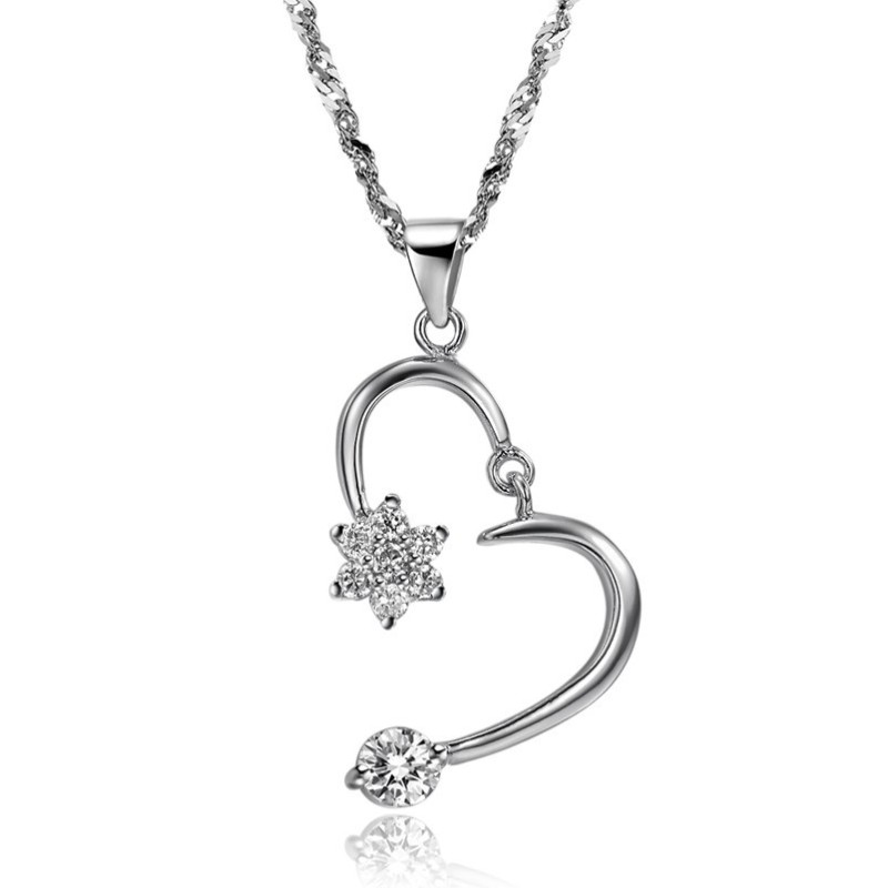 Qualität Und Quantität Gesichert Weibliche Platin Plating Titan Halskette Mit Strass Qualität Und Quantität Gesichert Weibliche Platin Plating Titan Halskette Mit Strass